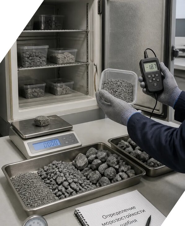 Определение морозостойкости щебня в Луховицах от 3621 р. | ЭкспертизаРоссия