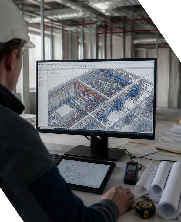 Создание BIM модели инженерных сетей для объектов в Луховицах